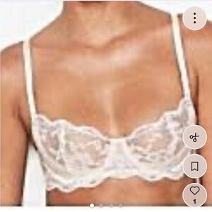 Limited Edition Victorias Secret Push Up Bra No Padding in cream and silver